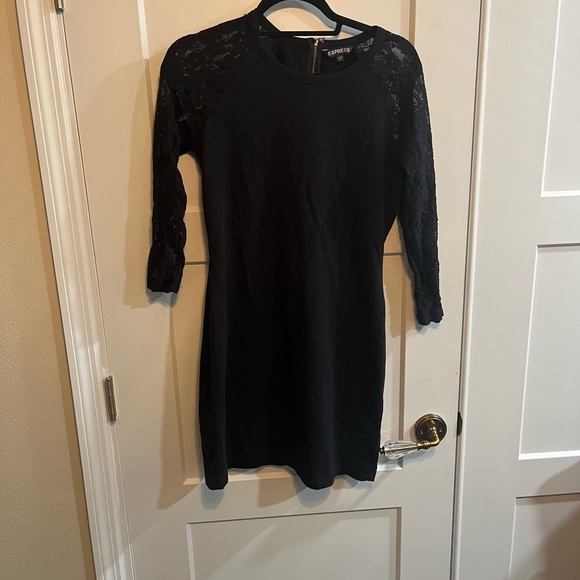 Express Dresses & Skirts - Express Black Long Sleeve Lace Dress